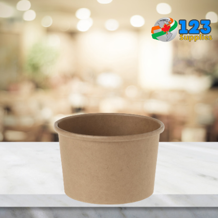 KRAFT PAPER SOUP CONTAINER - 8 OZ  (25)