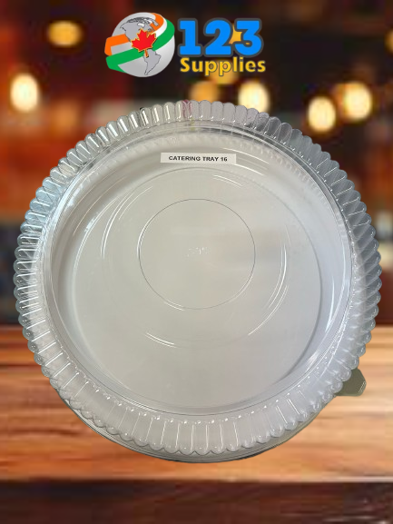 ROUND LID FOR 16" PLASTIC CATERING TRAY (25)